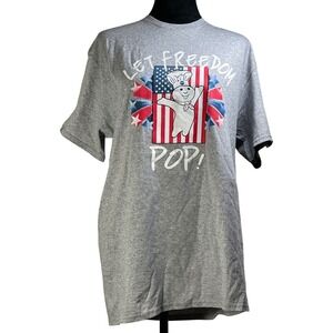 Pillsbury‎ Doughboy Let Freedom Pop T Shirt Adult Large Graphic Tee Gray
